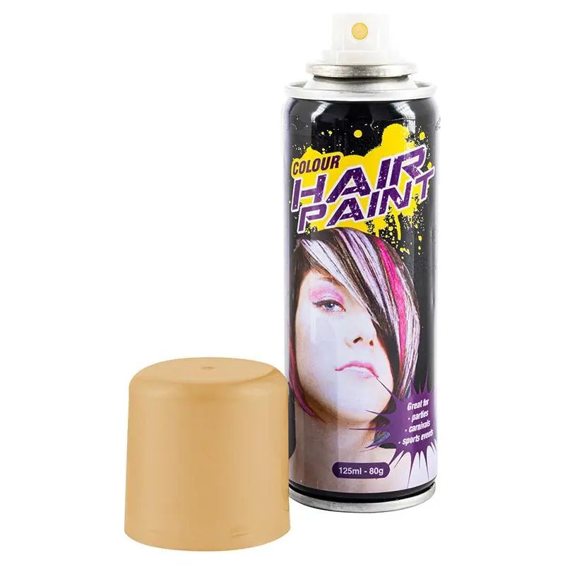 Gold Colour Hair Spray 125ml Temporary Coloured Hairspray - NextParty