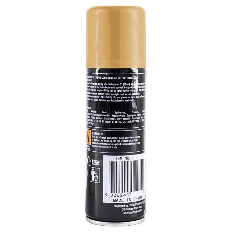 Gold Colour Hair Spray 125ml Temporary Coloured Hairspray - NextParty