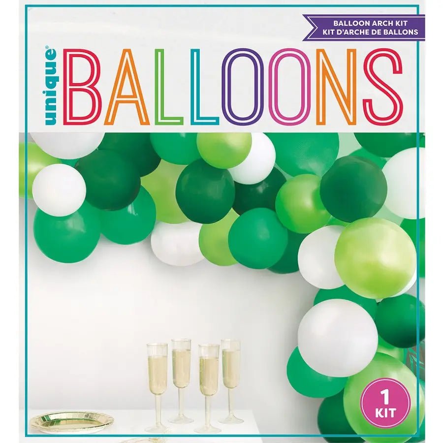 Green And White Balloon Garland Arch Kit 40pcs - NextParty