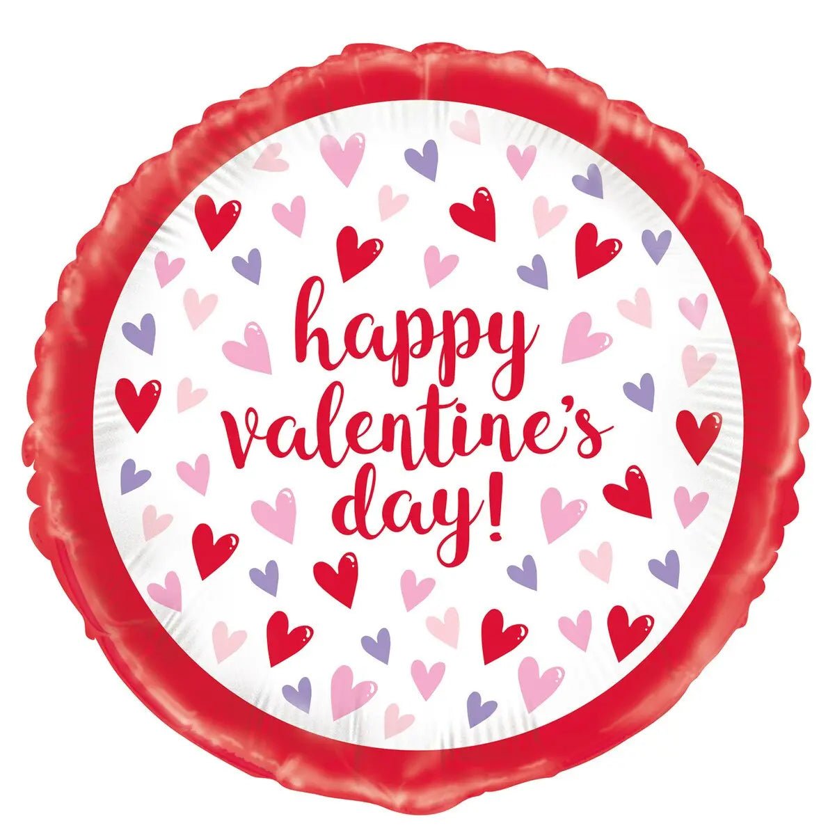 Happy Valentine's Day Foil Balloon 45cm (18") Sparkling Hearts - NextParty