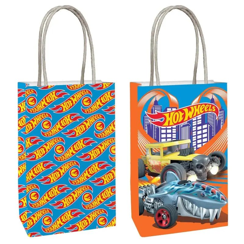 Hot Wheels Kraft Paper Party Bags 8pk - NextParty