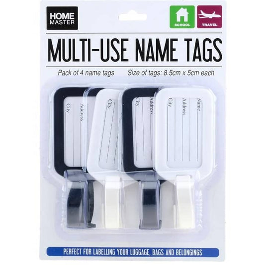 Luggage Name Tags 4pk Suitcase Multi - use - NextParty