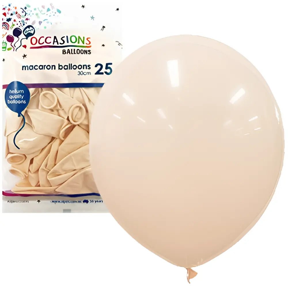 Macaron Peach Latex Balloons 30cm (12") 25pk - NextParty