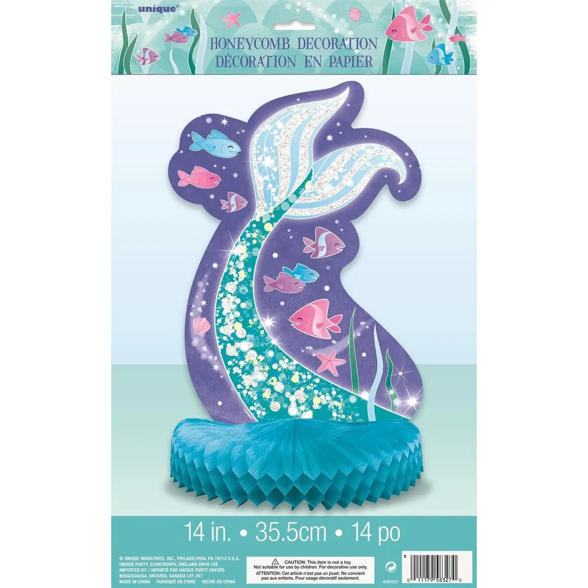 Mermaid Honeycomb Centrepiece 35cm (14") - NextParty