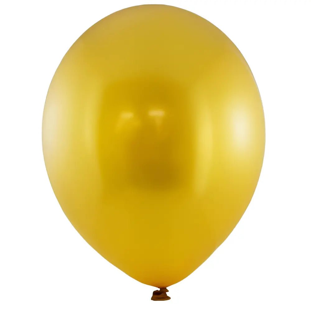 Metallic Gold Latex Balloons 30cm (12") 100pk - NextParty