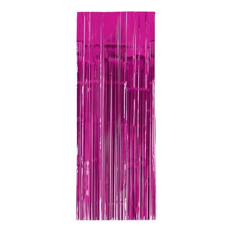 Metallic Hot Pink Foil Curtain 2M x 1M Backdrop - NextParty