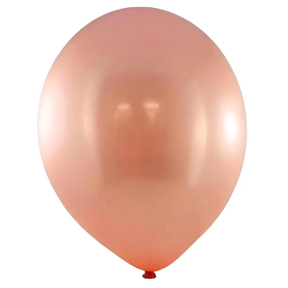 Metallic Rose Gold Latex Balloons 30cm (12") 100pk - NextParty