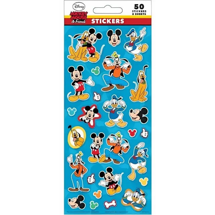 Mickey Mouse Sticker Sheets 50pk (2 Sheets) - NextParty