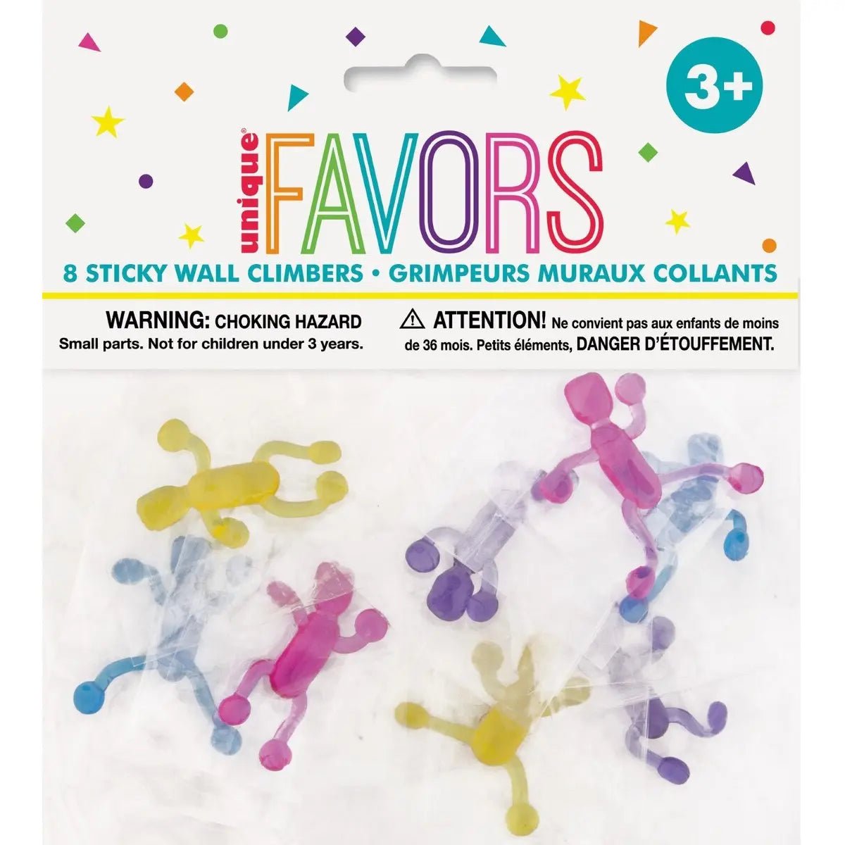 Mini Sticky Wall Climbers 8pk Party Favours - NextParty