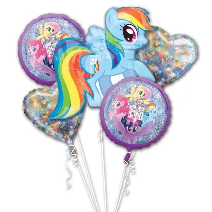 My Little Pony Foil Balloon Bouquet 5pk Friendship Adventures - NextParty