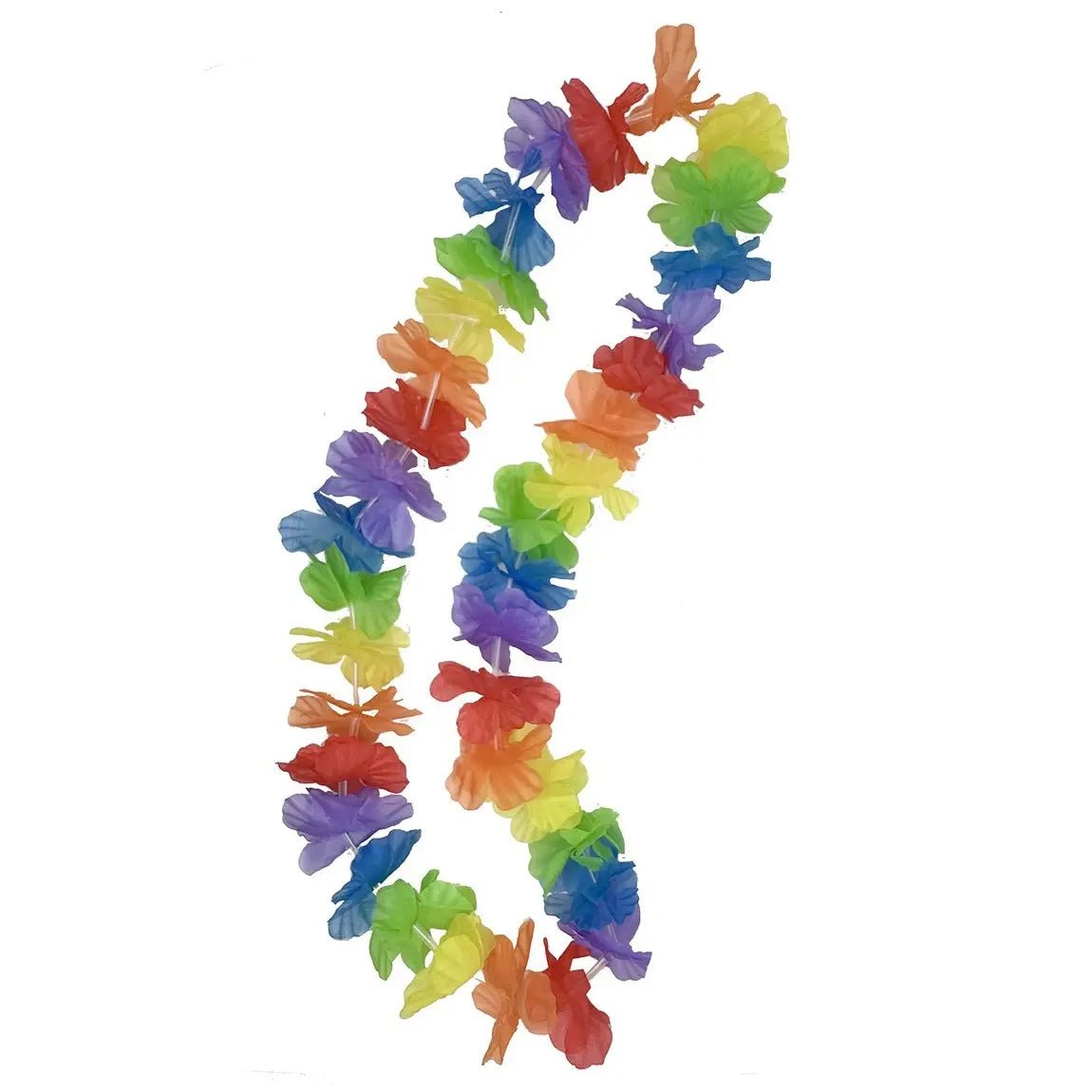 Rainbow Luau Flower Lei 101cm (40") Hawaiian Multicoloured - NextParty