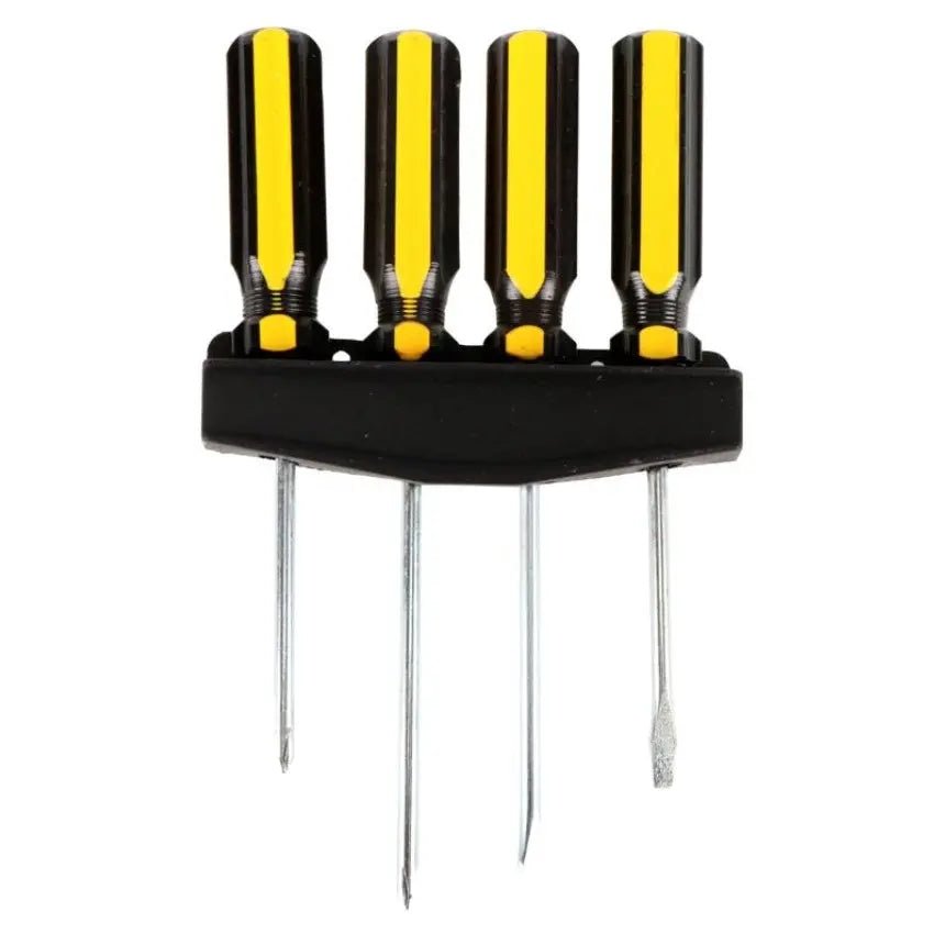 Screwdrivers Set 4pk With Holder Mount Phillips & Flat Head - NextParty