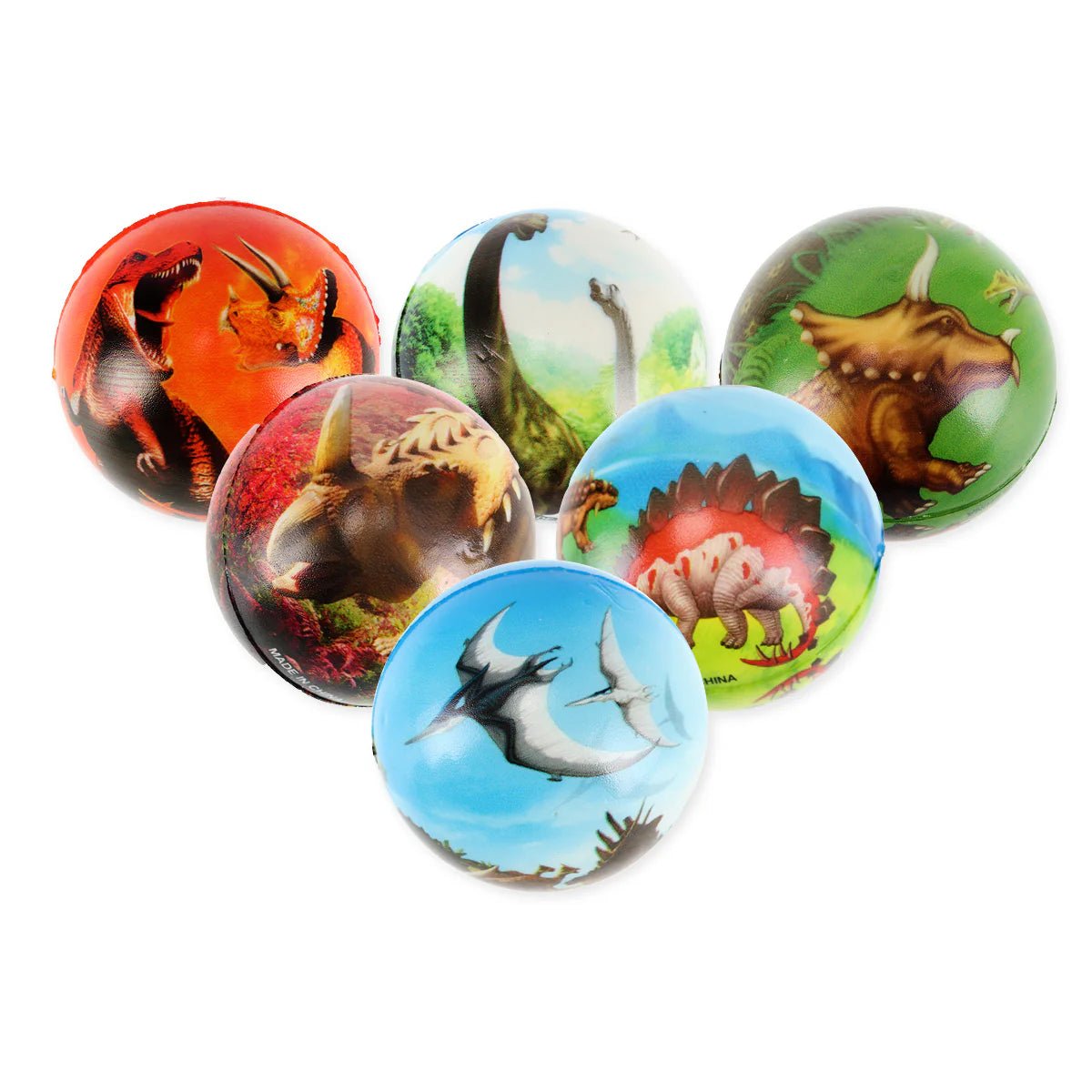 Squeeze Me Dinosaurs Stress Relief Balls 6.3cm 6pk - NextParty