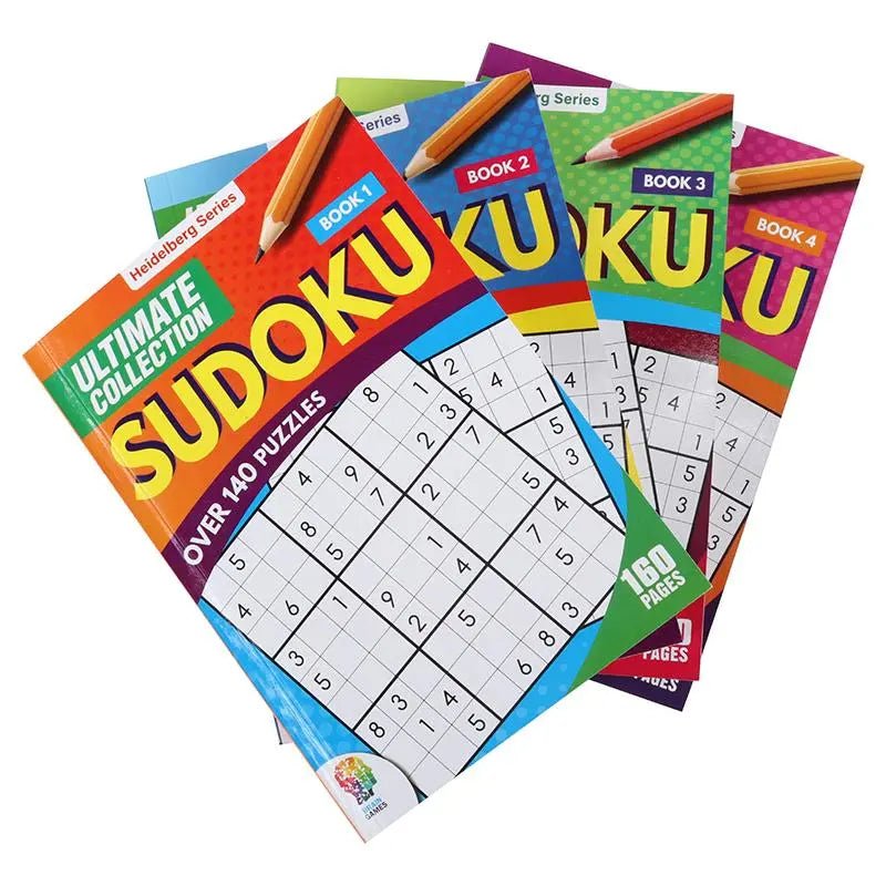 Sudoku Puzzle Books 4pk A5 160 - Page Large Print - NextParty