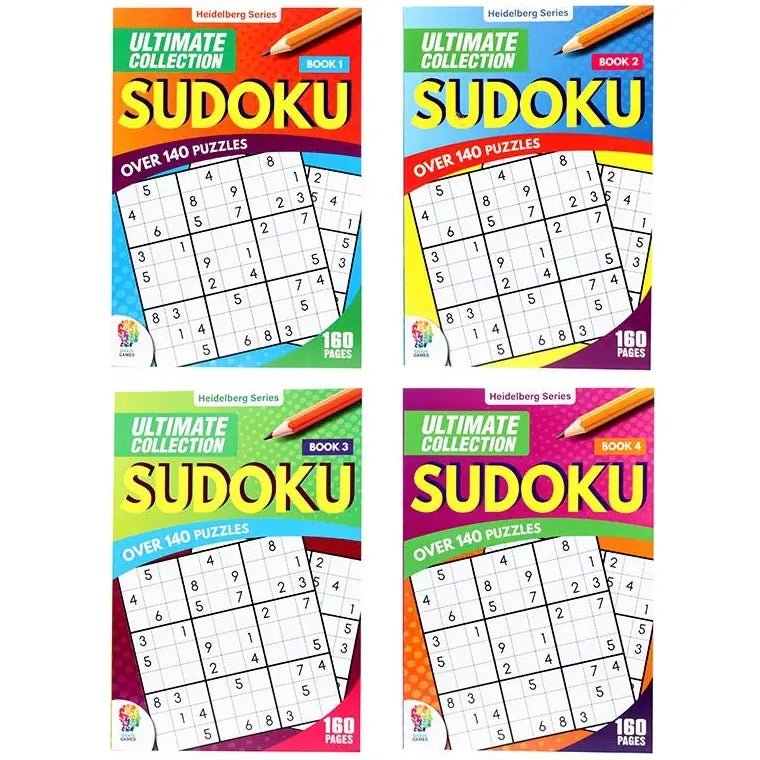 Sudoku Puzzle Books 4pk A5 160 - Page Large Print - NextParty