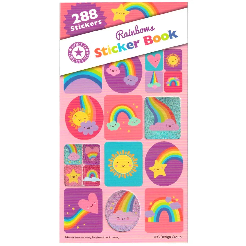 Rainbows Sticker Book 288pk (12 Sheets)