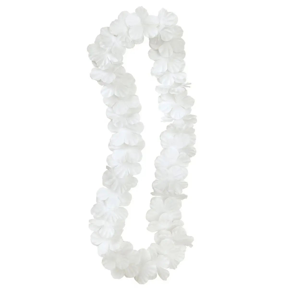White Luau Flower Lei 106cm (42") Hawaiian - NextParty